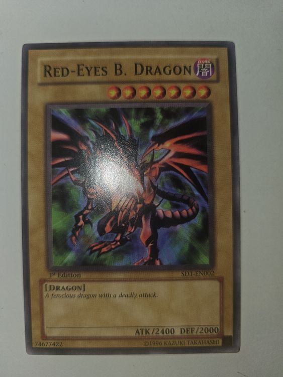 Yu-Gi-Oh! – Red-Eyes B. Dragon (SD1-EN002) – Structure Deck 1: Dragon's Roar – Unlimited Edition – Common, Einzelkarte, Sammelkarte, TCG, Für Duel-Decks