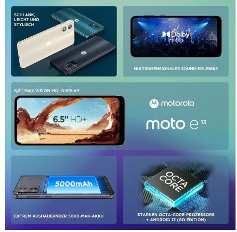 Motorola Telefoni cellulari / Smartphones: Motorola Moto E13 + hüllen – Usato da Wald ZH venduto da mcbento 2
