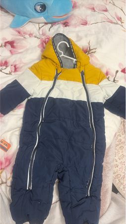 Baby Schneeanzug mehrfarbig Kapuze Gr.80