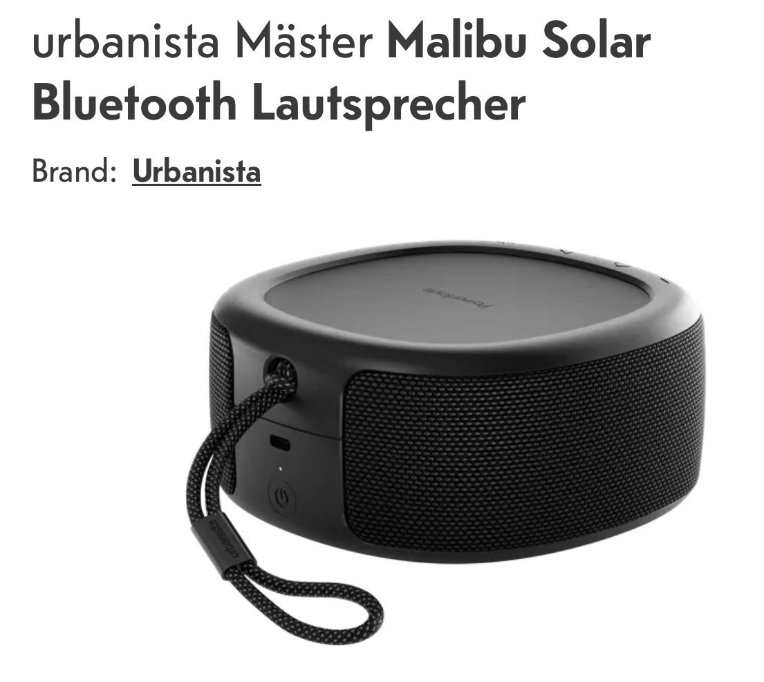 Casse acustiche: Solar Lautsprecher  Urbanista Bluetooth – Nuovo (secondo la descrizione) da Grabs venduto da mayram27 2