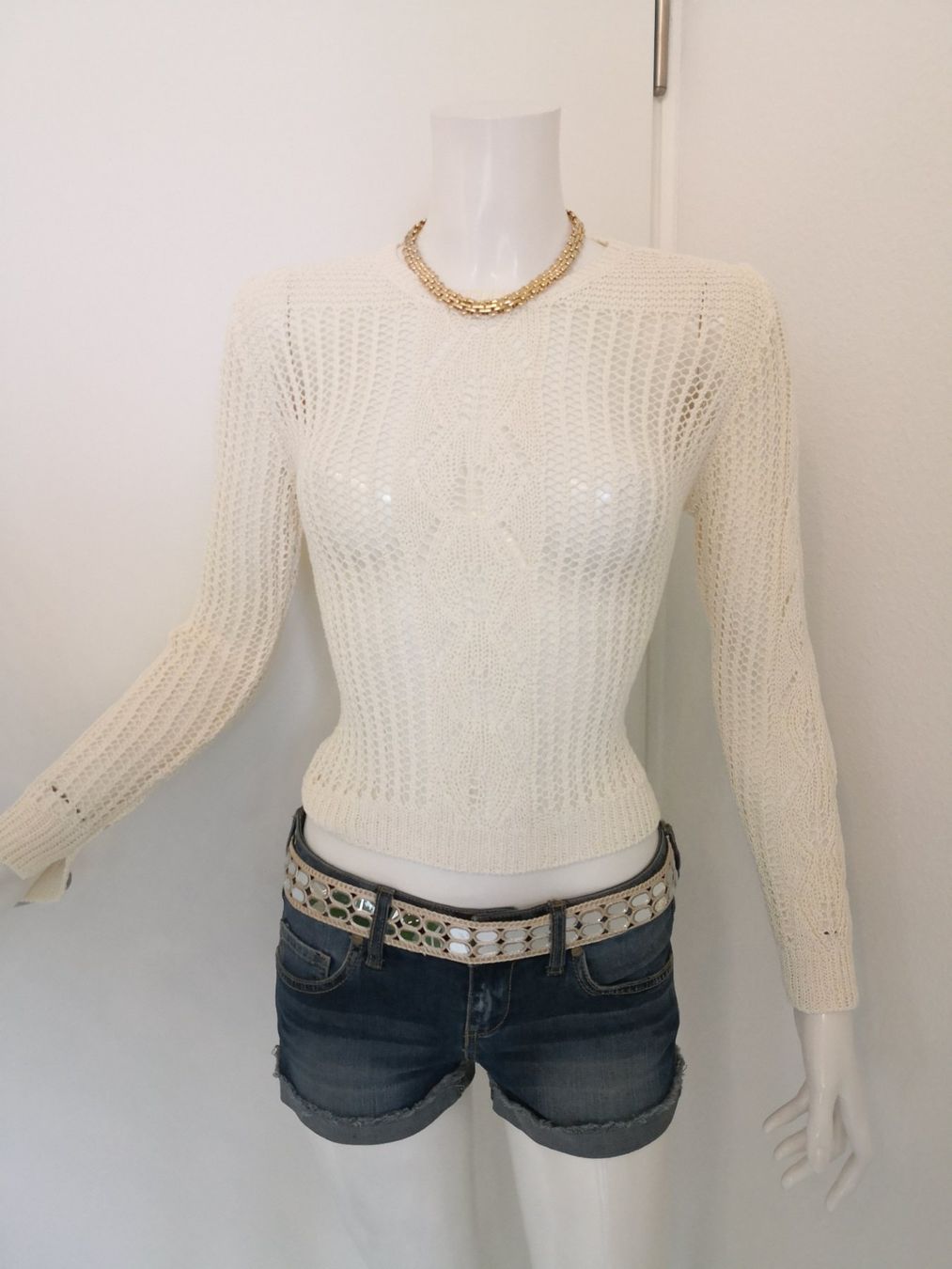 Mango Maglioni & Felpe: 🤩MANGO STRICK-HÄKEL-PULLOVER ECRU NEU & D&G P. – Nuovo (secondo la descrizione) da Olten venduto da Naja-Twins-Twins 1