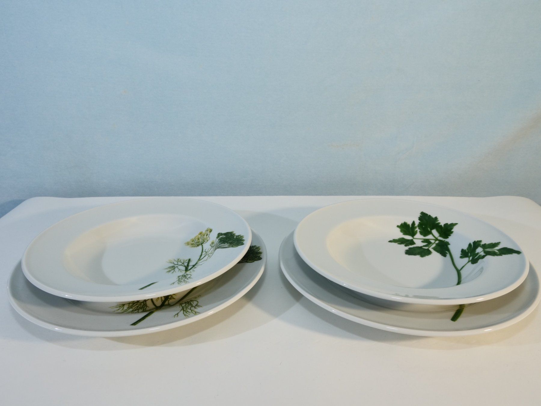 Dibbern Piatti: Dibbern Schösswald Teller Set, Kräuter Design, Top – Usato da Lustmühle venduto da Glatisant 4
