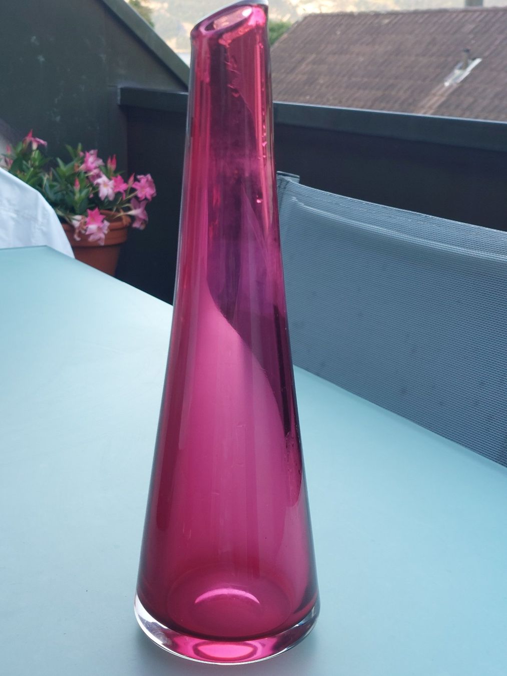 Vasen & Gefässe: Solifleur Glasvase, ,pinkfarben – Gebraucht aus Hergiswil NW von maiette-23.N