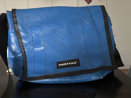 Freitag Tasche Messenger Bag Blau Guter Zustand Sommertaugli