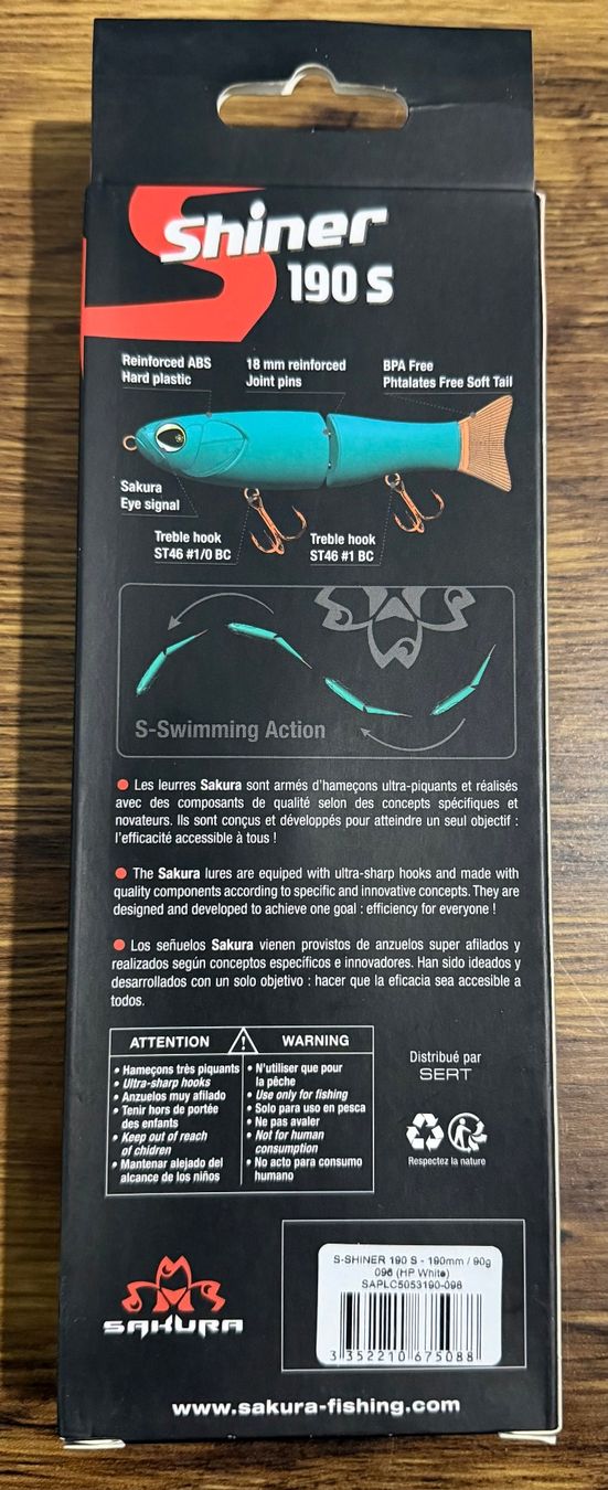 Esche: Sakura S-Shiner 190 - Swimbait – Nuovo e nell'imballaggio originale da Widnau venduto da Fishingtackle_Oggy 1