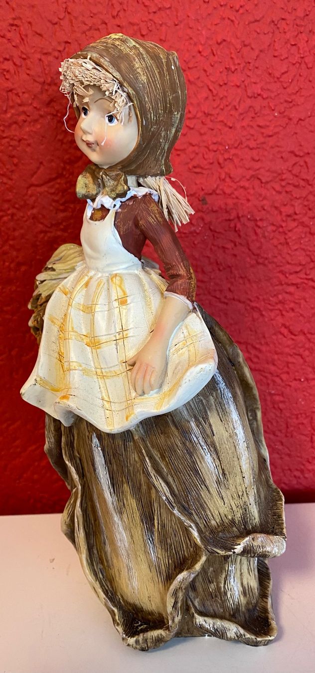 Statuette: Rustikale Herbstdeko: Mädchenfigur mit Weizengarben, Top!... – Nuovo e nell'imballaggio originale da Zäziwil venduto da meri79. 5
