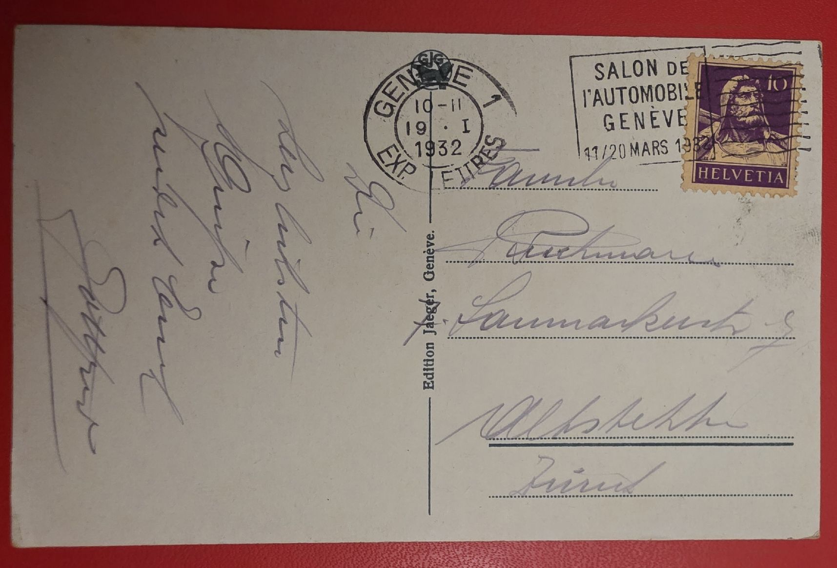 Cartoline postali: Ansichtskarte Geneve  – Usato da Bern venduto da Kocholo 1
