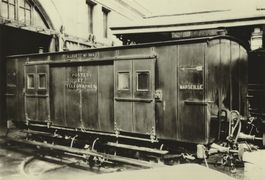 PLM Franz.Postwagen No.369 Paris-Marseille, sw-AK