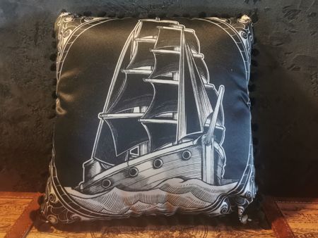 Segelschiff Kissen *NEU* Zierkissen Dekokissen Sailor