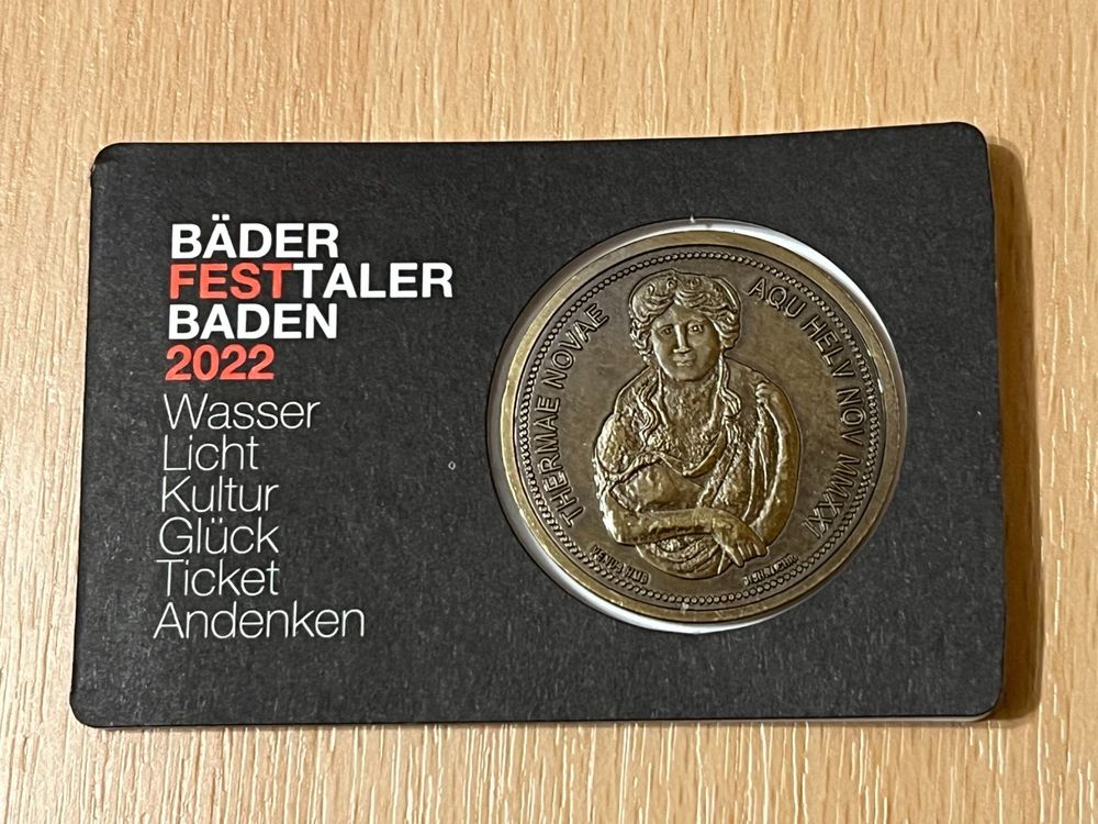 Medaille 2022 BÄDER FESTTALER BADEN | Kaufen auf Ricardo