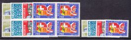1964  Viererblocksatz + Einzelsatz Werbemarken ** Postfrisch