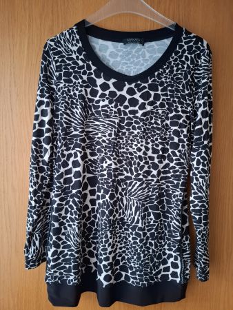 Schönes Langarmshirt Bluse Apanage 40  Animal Print