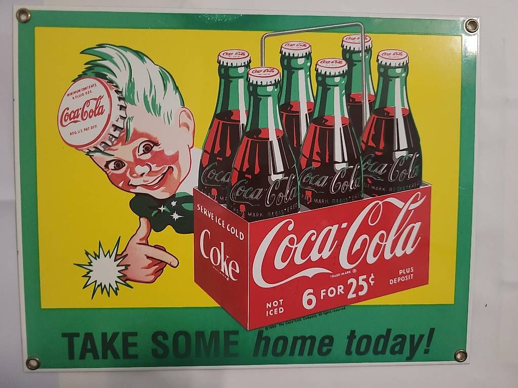 Schilder: Emailschild Coca Cola TAKE SOME home today! – Gebraucht aus Wettingen von okatiki