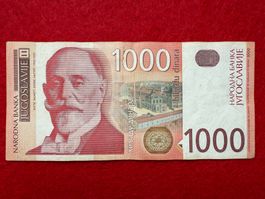 Belgrad 2001 - Jugoslawien !! - 1000 Dinara