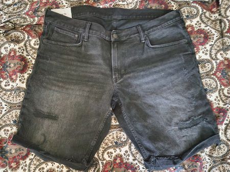 H&M Shorts, Jeans-Stil, Grösse 42, Regular Fit, Schwarz