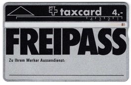 Merker, FREIPASS - seltene Firmen Taxcard
