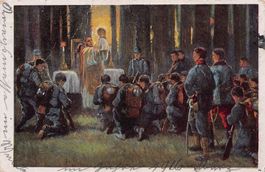 Andacht im Felde, Österreich, gelaufen 1916