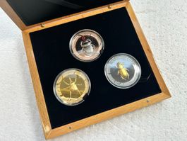 3x 1 oz = 93,3 g Coin Invest Trust Scarab Collection I 2017