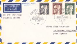 Erstflug Lufthansa München - Bremen 1971