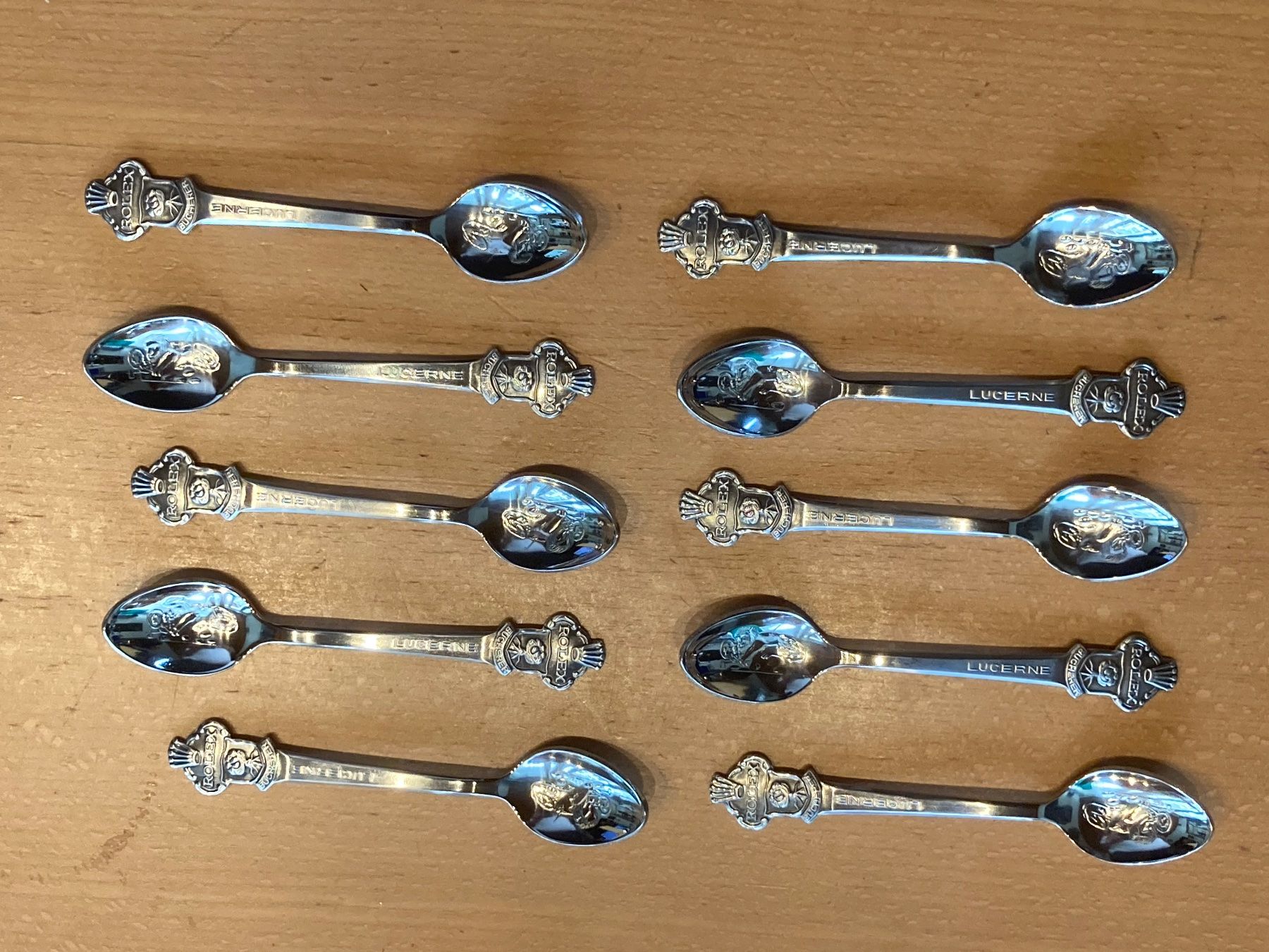 Cuillères: 10 Sammlerlöffel Rolex Bucherer mit Löwenfigur – D'occasion à Kriens par mei_j828