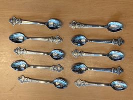 10 Sammlerlöffel Rolex Bucherer mit Löwenfigur