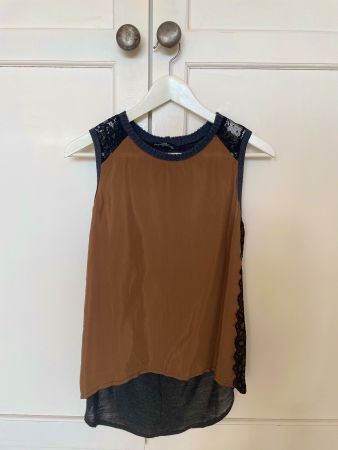 Haut Zara avec détails en dentelle femme - Taille M
