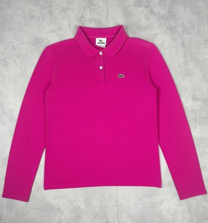 Polo manches longues Lacoste rose fuschia femme - XXL  #19