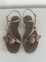 Orig. Sergio Rossi Sandalen, beige, 37.5 - selten getragen