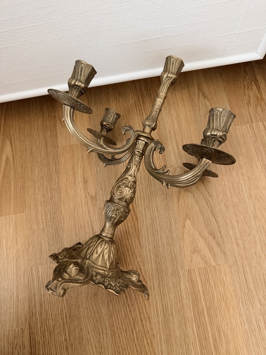 Kerzenständer: Schwerer 5-armiger Kerzenständer aus Messing – Gebraucht aus Weiningen ZH von MelVintage 1