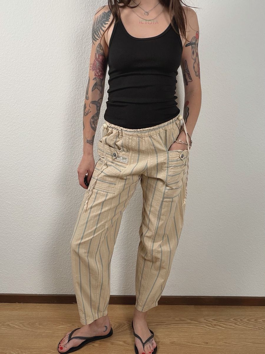 Pantaloni: Vintage Striped Cargo Pants Size S  – Usato da Knonau venduto da Grapesvintage 1
