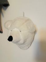 Plüsch Tierkopf Eisbär – Kinderzimmer Wanddeko