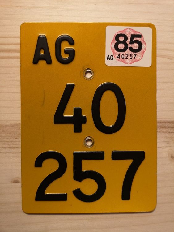 Nummernschild Ag