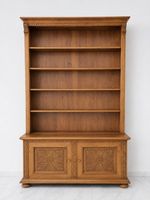 Handgeschnitztes Büchergestell / Bibliothek aus Massivholz