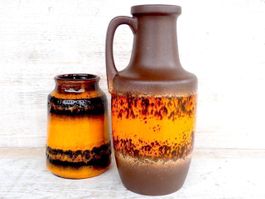 2 Vase Keramik Lava Space Age 70er Carstens Vintage Design