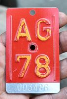 Velonummer AG von 1978 - Aargau - AG 78 - 3486