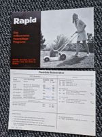 Original Prospekt + Preisliste Rapid Rasenmäher