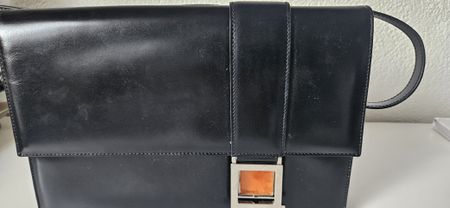 Vintage Gianni Versace Ledertasche, schwarz, Top Zustand! (5
