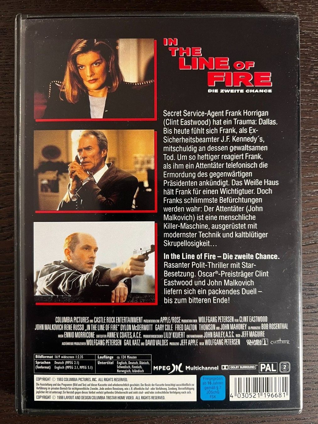 Tutti i DVDs: In the Line of Fire – Usato da Zürich venduto da FilmFreunde 1