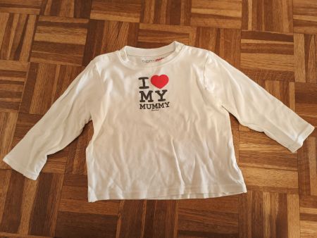 Bornino Langarm-Shirt Gr 86/92 Kinder Weiss I ❤️ my mummy