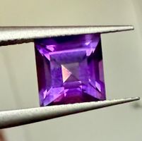 Intense Purple Amethyst 7x7 mm - very high clarity