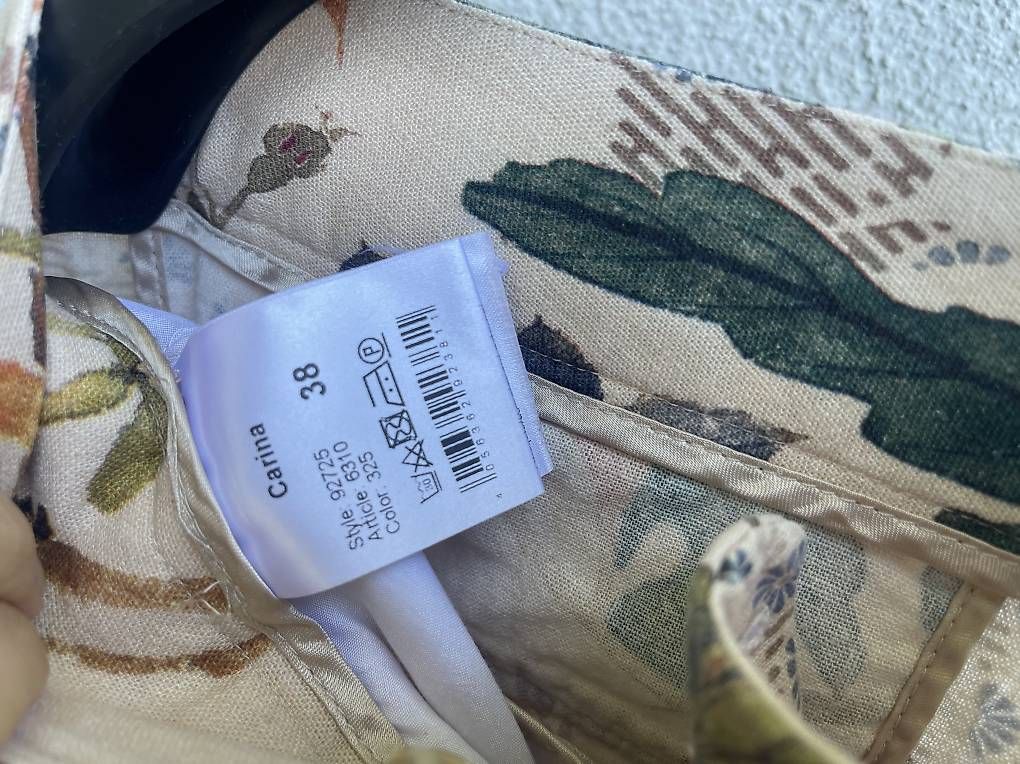 Pantaloni: Seductive Leinenhose Gr. 38 | Floraler Print – Usato da Horgen venduto da ts5_8tgx 4
