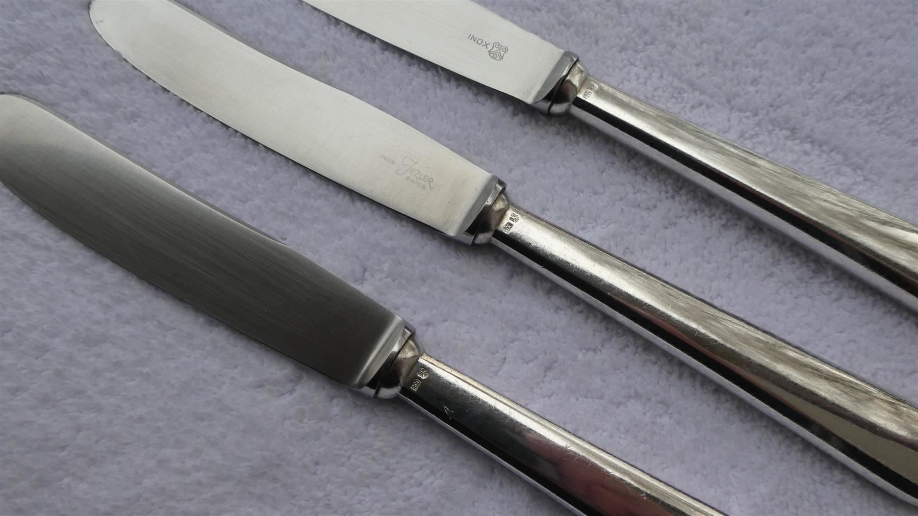 Jezler Posate: Messer Jezler Desir Dessertmesser 800 Silber – Usato da Frauenfeld venduto da Astra13 4
