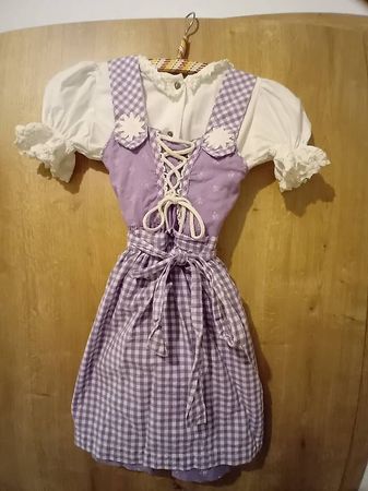 Dirndl Gr. 98 (violett/weiss) inkl. Bluse