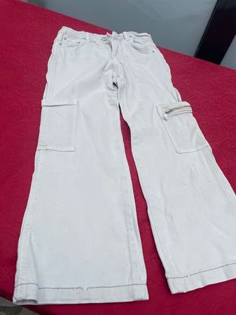 Mädchen Jeans Cargo beige Zara 140
