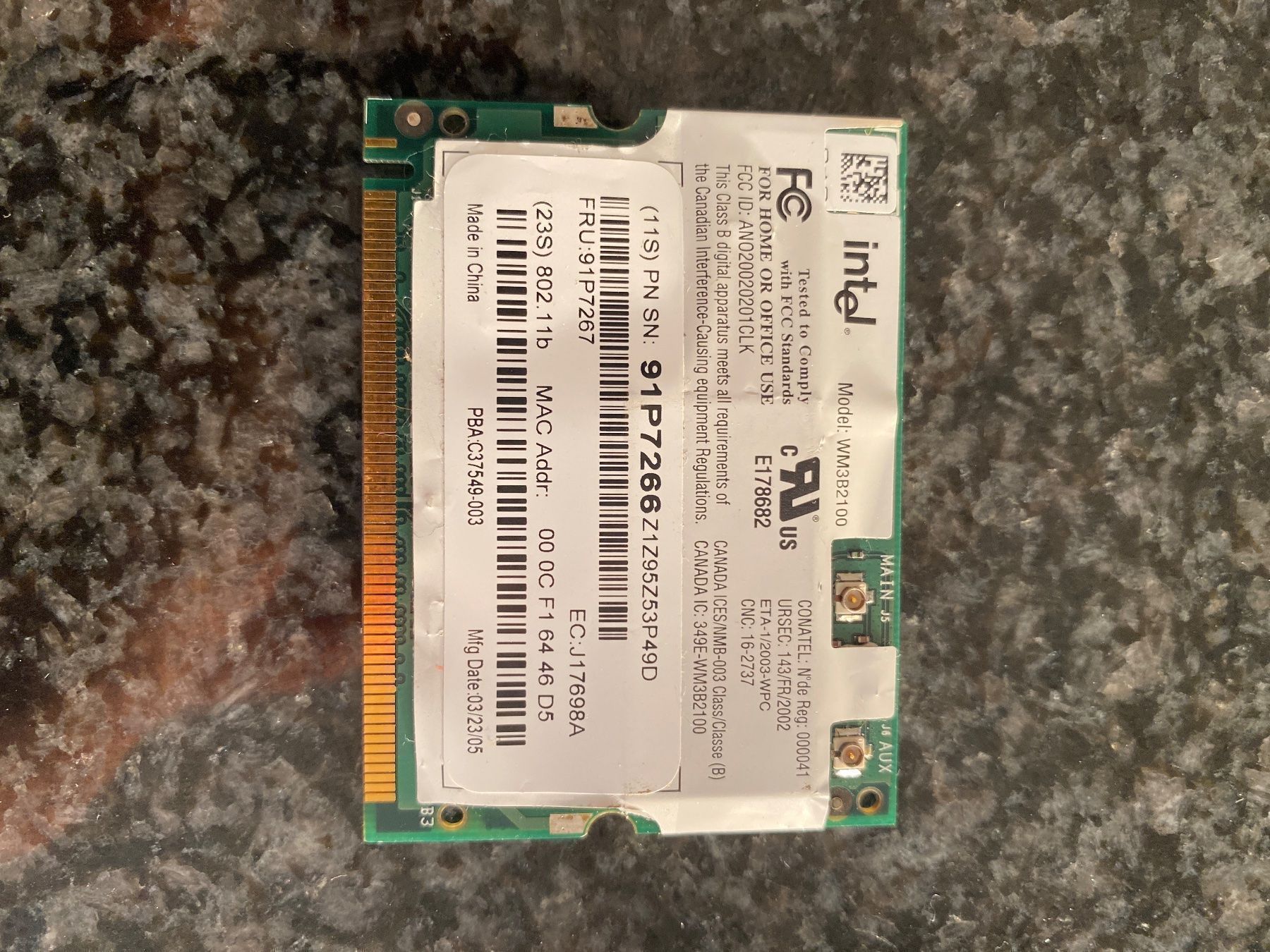 Modems & Routeurs: Intel Pro/Wireless 802.11b Mini-PCI Card – D'occasion à Fislisbach par Special24