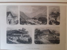 Lot Litho Types des Maison, etc