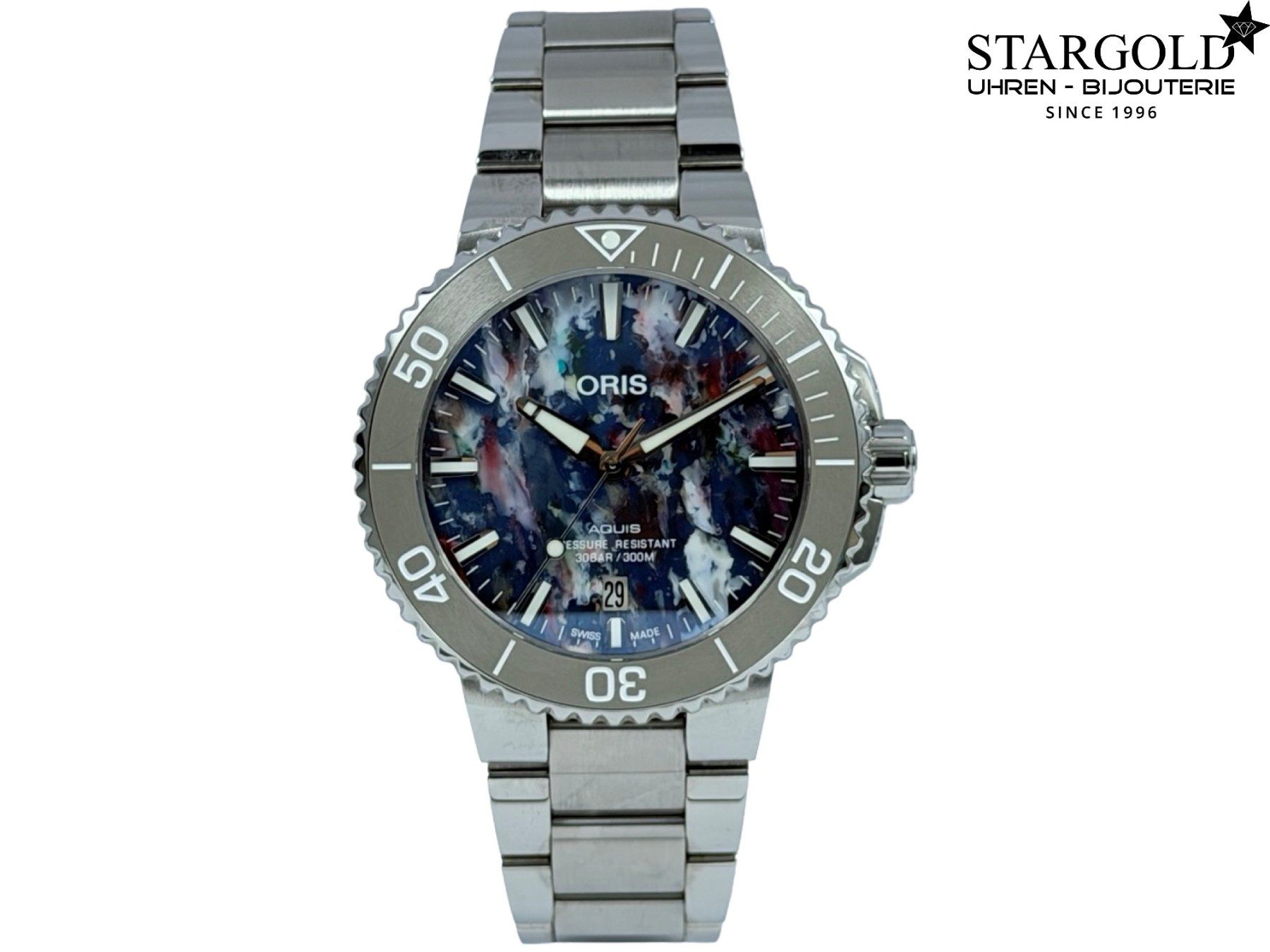 Oris Uhren: Oris Aquis Date Upcycle - 	01 733 7766 4150 – Gebraucht aus Zürich von Stargold-Uhren
