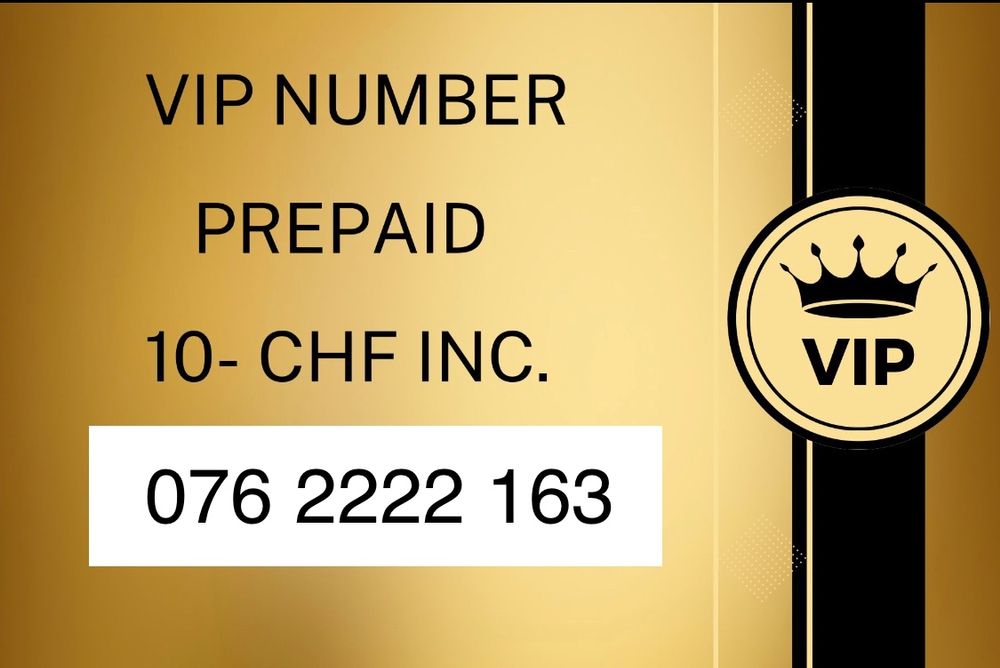 VIP NUMBER Numéro VIP VIP Nummer Kaufen auf Ricardo