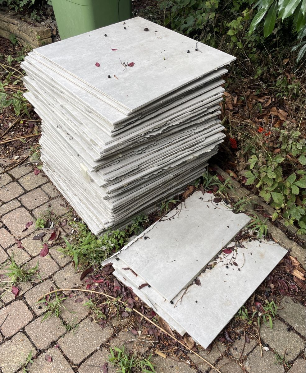 Rivestimenti per pavimenti: hellgraue Fliesen / Bodenplatten 60x60cm - ganzer Stapel – Usato da Bern venduto da PJOCH