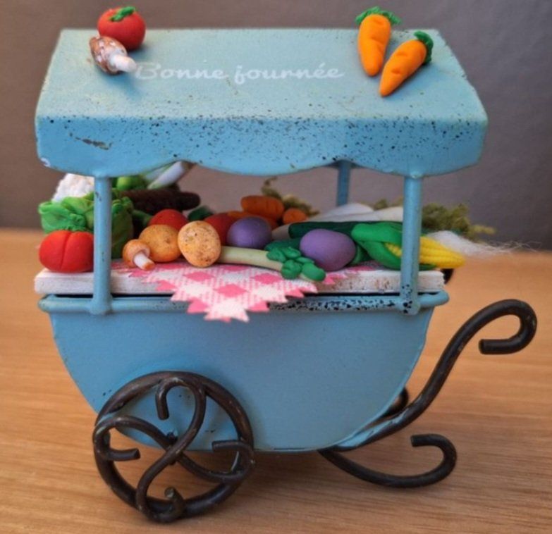 Case e mobili per bambole: Puppenhaus Gemüse Markt Stand – Nuovo (secondo la descrizione) da Zürich venduto da HandmadeTinyFood